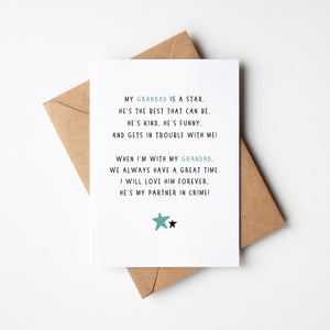 Personalised "Partner in Crime" Father's Day Card
