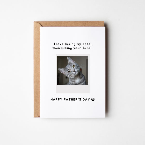 Personalised "I Like to Lick my Arse" Father's Day Card