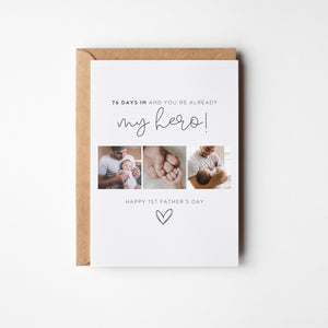 Personalised "You're Already My Hero" First Father's Day Card