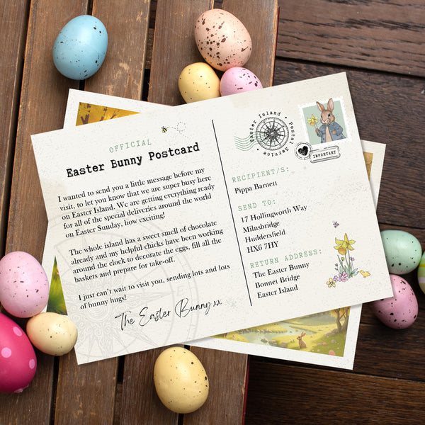 The Easter Bunny is On the Way Postcard