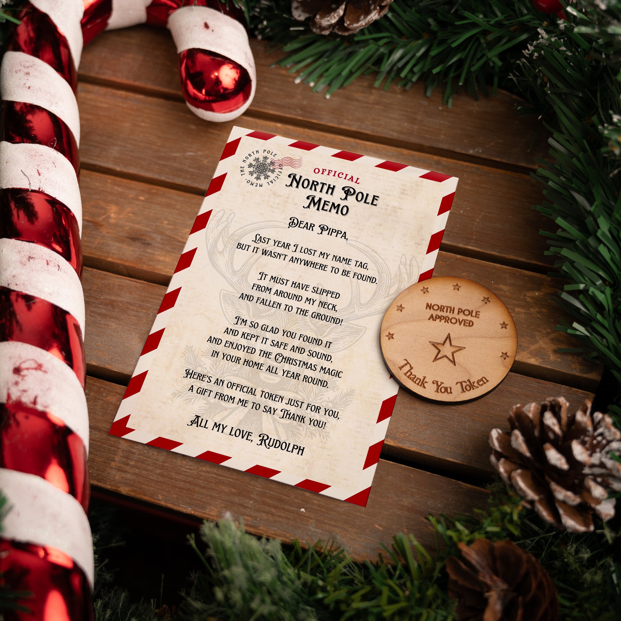 Follow Up Thank You Token to the Rudolph Missing Tag