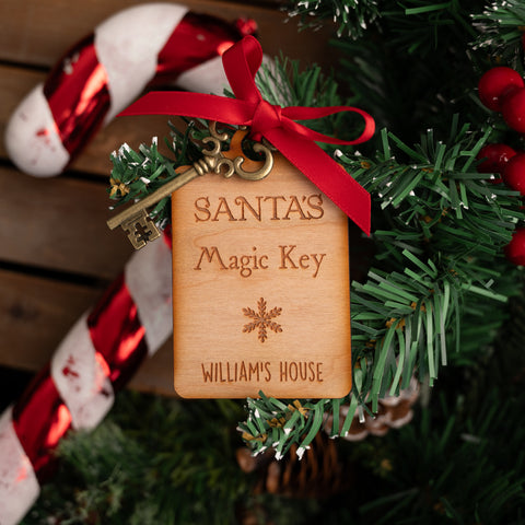 Personalised Wooden Christmas Magic Key