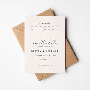 Personalised Minimal Heart Save the Dates
