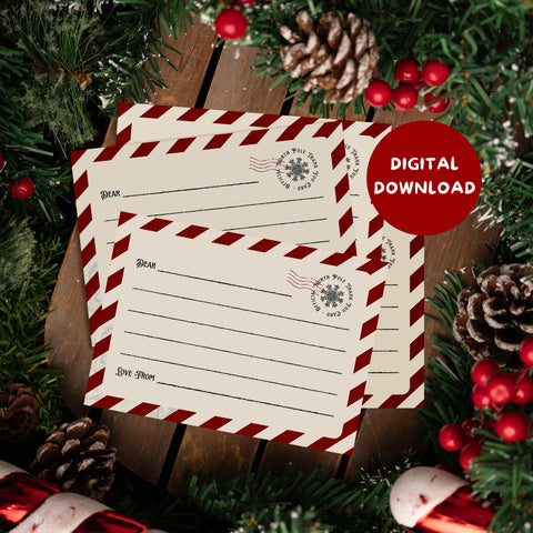 DIGITAL DOWNLOAD - North Pole 'Write Your Own Thank You' Postcards