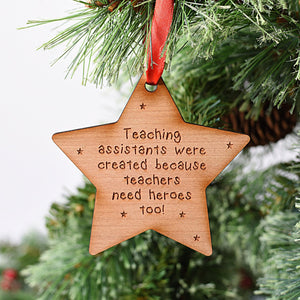 Teaching Assistant Star Tree Decoration