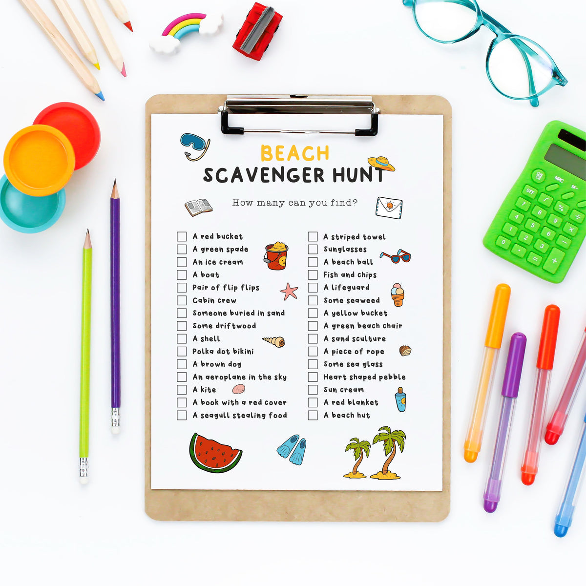 Scavenger Hunt - Beach Edition Digital Download – Porky Penguin