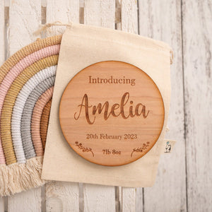 Introducing Baby Name Announcement Disc