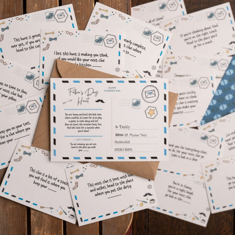 Personalised Father's Day Treasure Hunt With Postcard