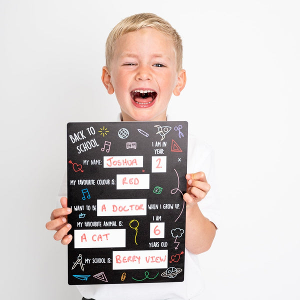 Reusable Dry Wipe Back to School Board