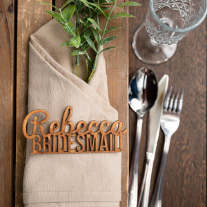 Wooden Bridal Party Place Names