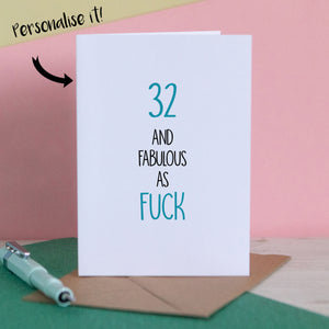Fabulous As Fuck - Any Age Card
