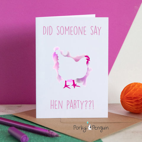 Did Someone Say Hen Do Card