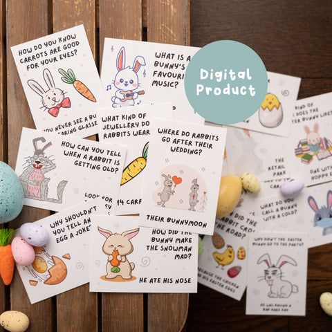 Easter Bunny Joke Cards - DIGITAL DOWNLOAD