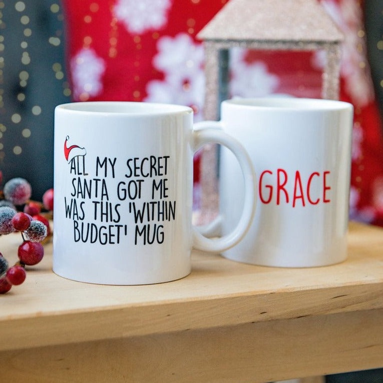 Secret Santa 'within budget' mug