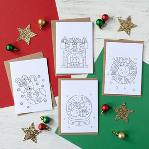 Colouring In Multipack Christmas Cards