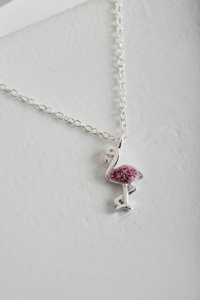 I Don't Give a Flock Flamingo Necklace