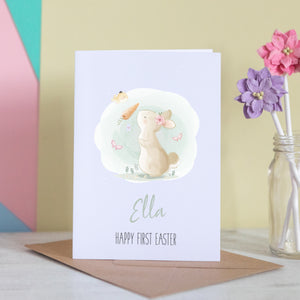 1st Easter Bunny & Carrot Card