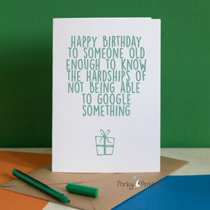 Old Enough to Google Something Card