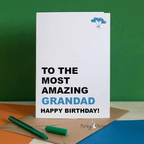 Most Amazing Grandad Birthday Card