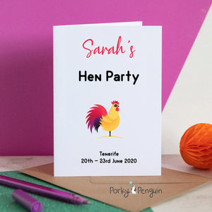 Personalised Hen Party Card
