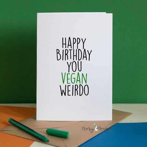 Vegan Birthday Card