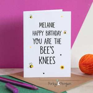Bee's Knees Birthday Card