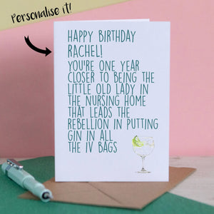 Rebellion in the nursing home - Personalised Gin