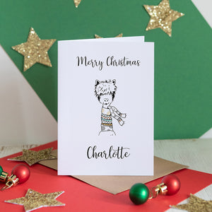 Personalised Christmas Llama Card
