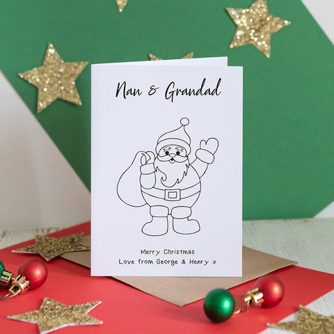 Colour in your Own Santa Card