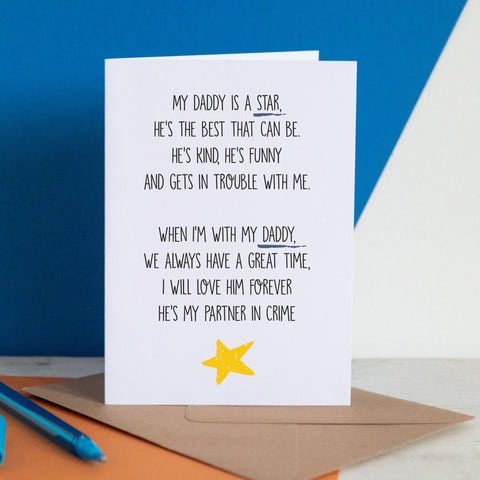 Daddy Partner in Crime Card