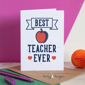 Best Teacher Ever Apple Card