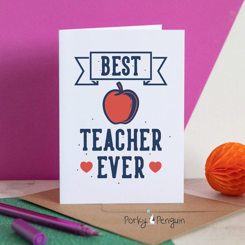 Best Teacher Ever Apple Card