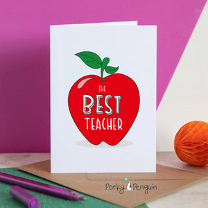 Apple Best Teacher Card