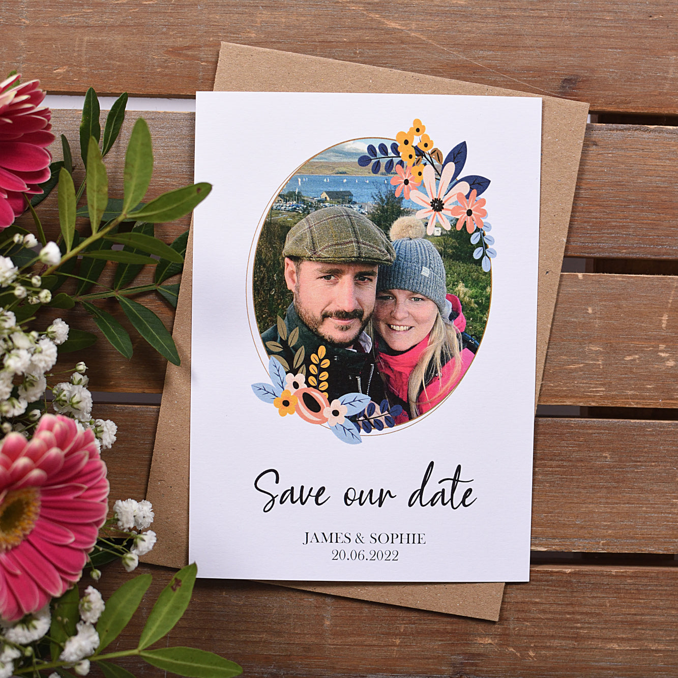 Photo Summer Floral Save the Date
