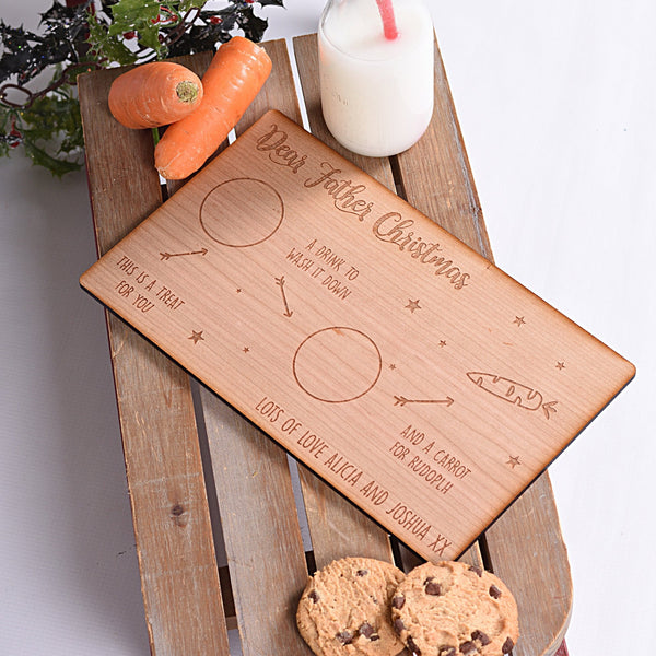 Personalised Wooden Christmas Treat Plate