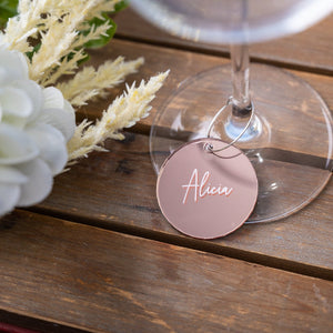 Circle Acrylic Wine Glass Charms
