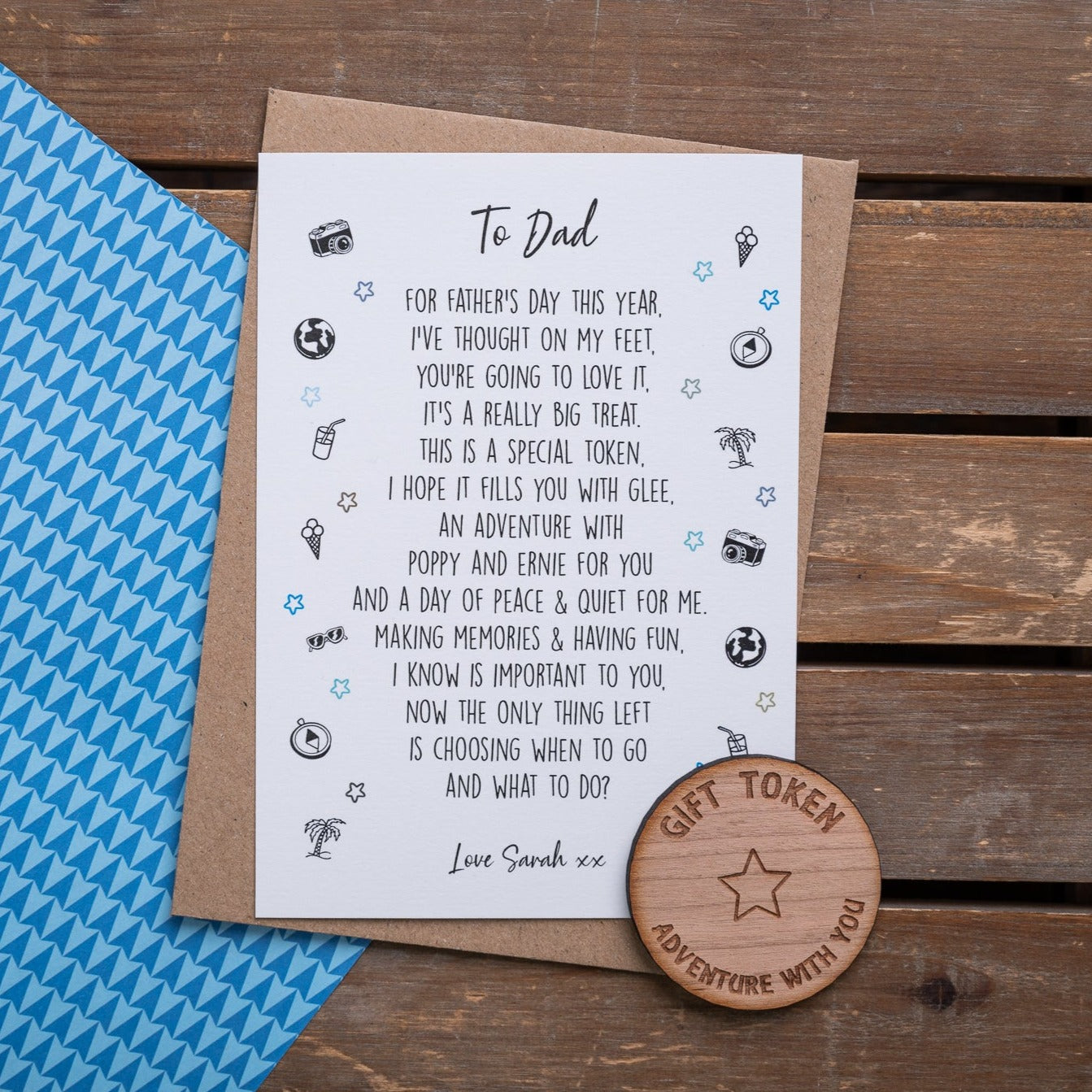 Father's Day Adventure With You Token Poem Card
