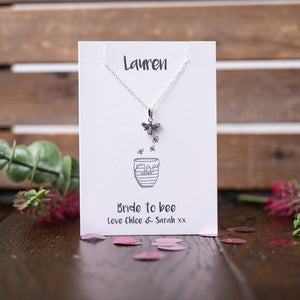 'Bride to Bee' Sterling Silver Bee Necklace