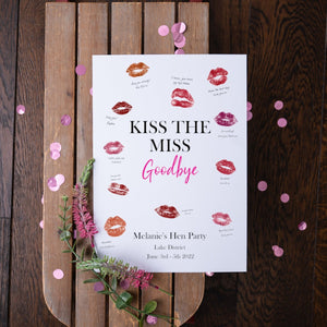Kiss The Miss Goodbye Personalised Print