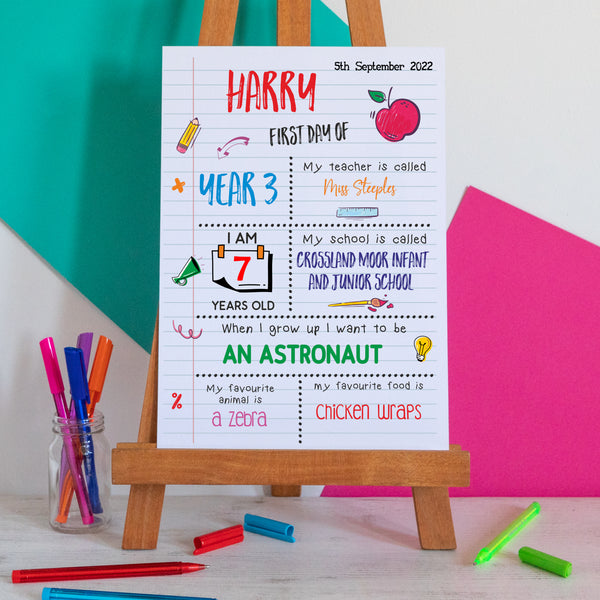 1st Day Back at School Poster Print