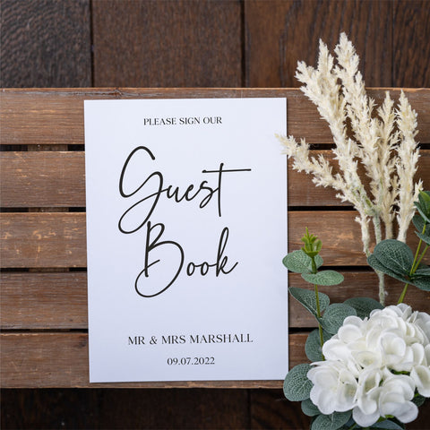 Guest Book Personalised Wedding Sign