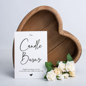 This Candle Burns Bright Wedding Sign