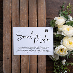 Social Media Request Wedding Sign