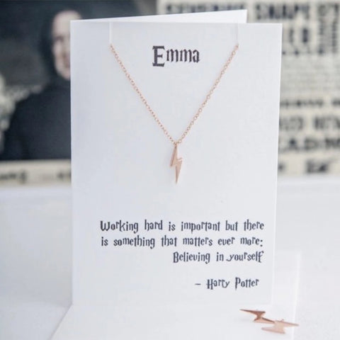 Rose Gold Harry Potter Quote Necklace