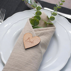 Wooden Heart Wedding Place Names