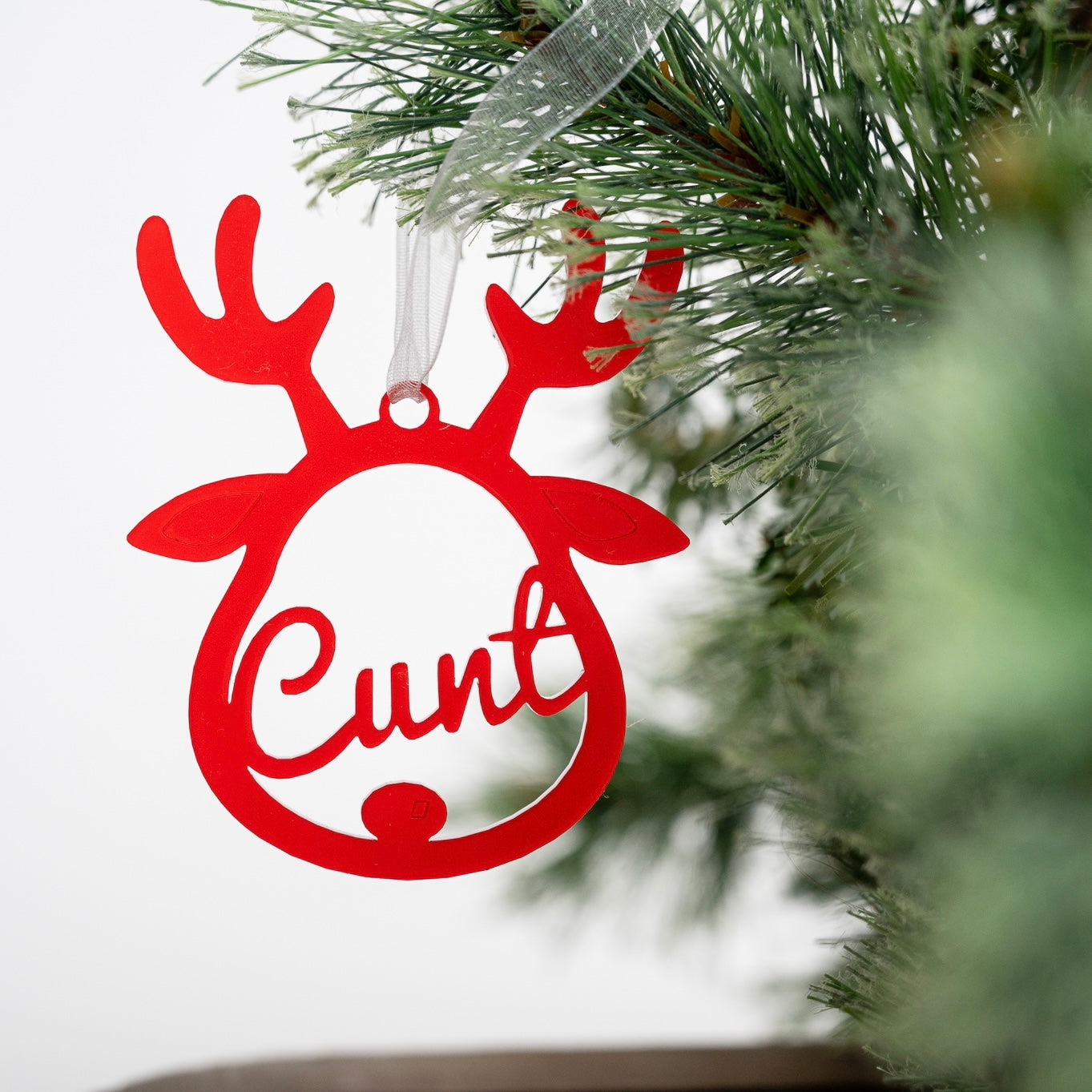 Red Reindeer Cunt Bauble