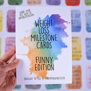 Funny Weight Loss Milestone Cards