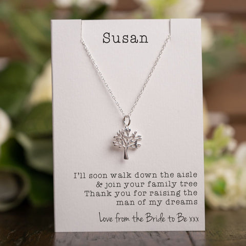 Mother of the Groom or Bride Tree Necklace