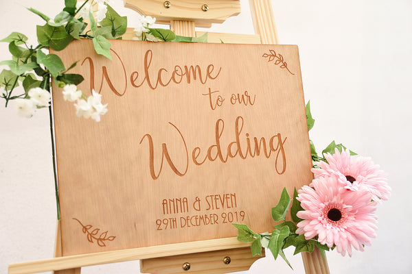 Wedding Welcome Sign - Iris Design