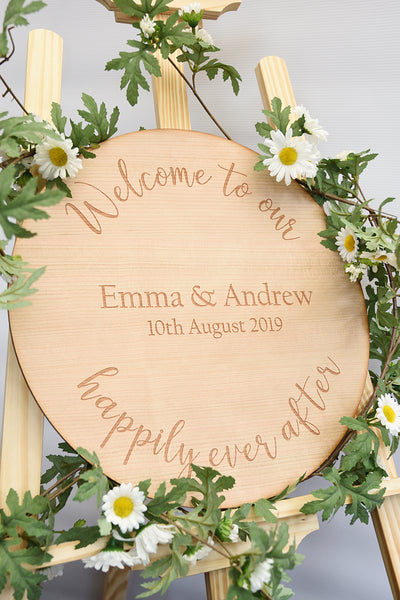 Wedding Welcome Sign - Fairytale Design